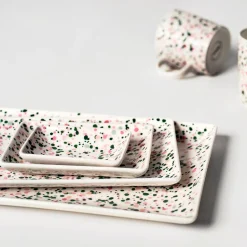 A5 lautanen 15x21cm Helle pinkki-vihreä