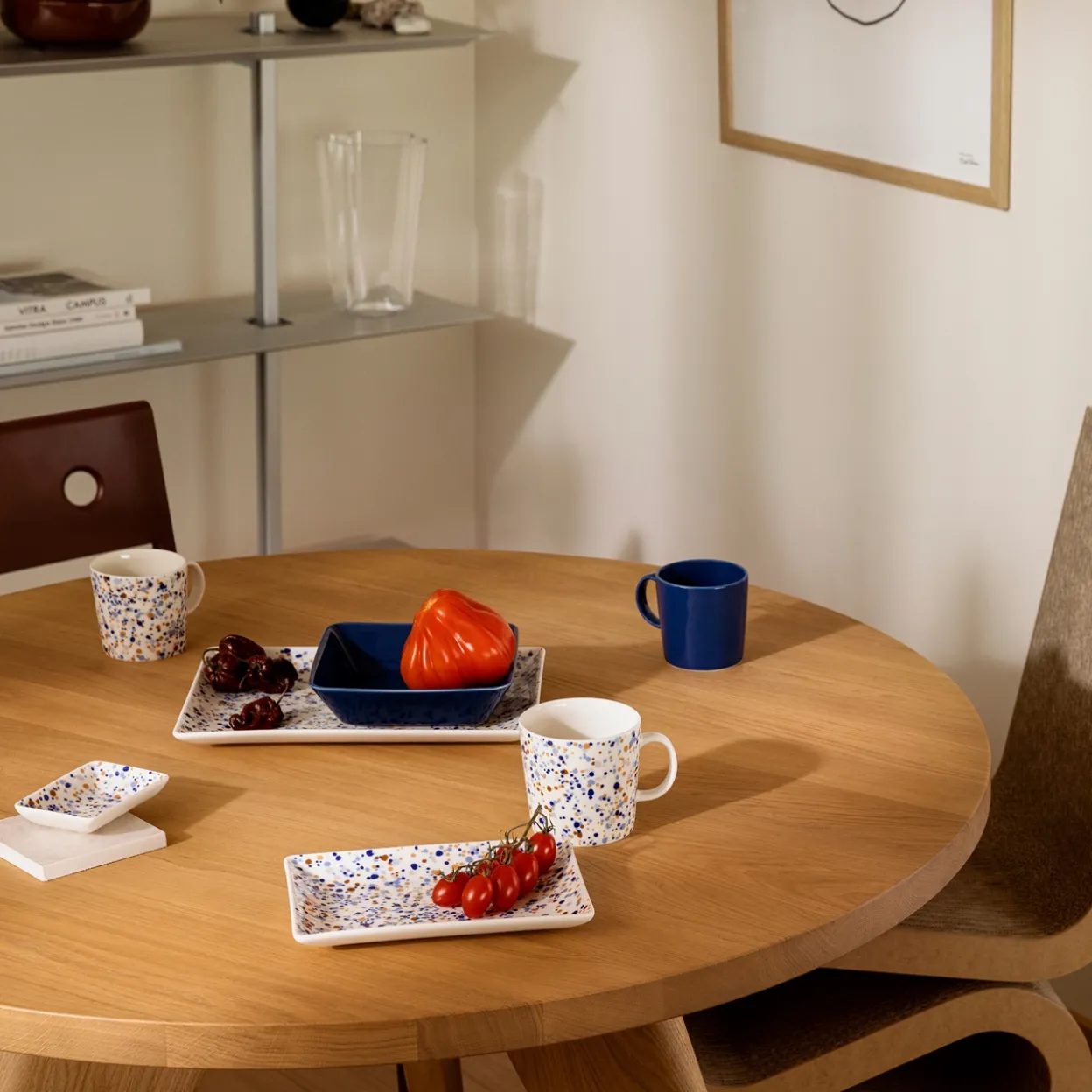 A5 lautanen 15x21cm Helle sini-ruskea