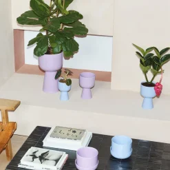 Kukkaruukku vaalea lila jalallinen S