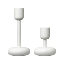 Kynttilänjalka valkoinen 107+183mm 2-kpl