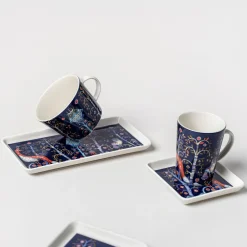 Lautanen neliö 12x12cm sininen