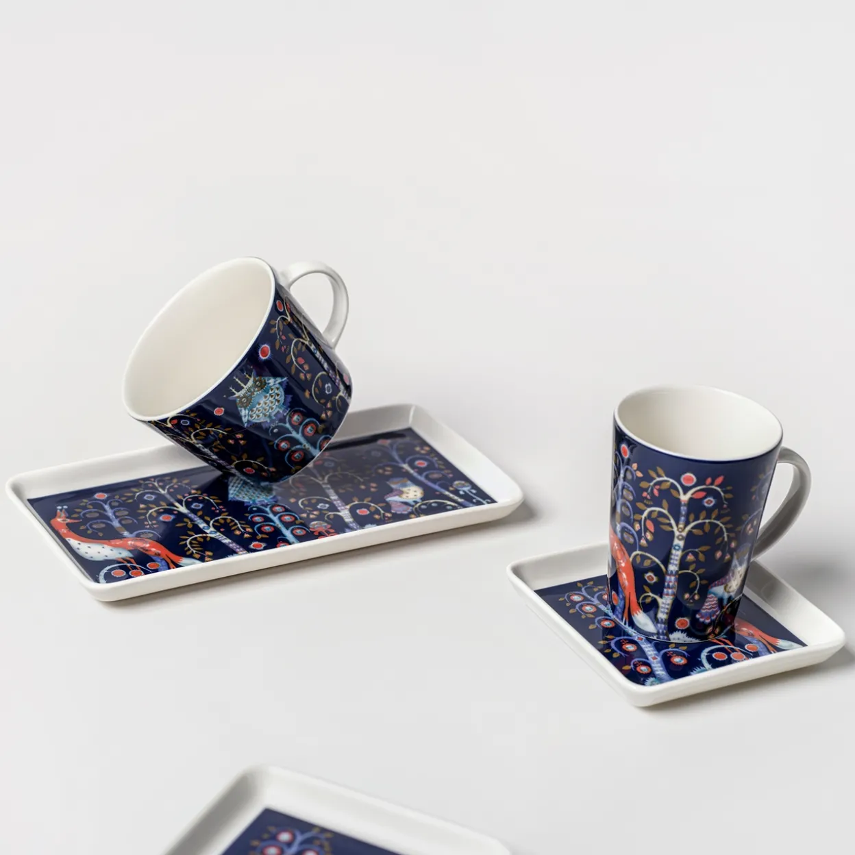 Lautanen neliö 12x12cm sininen