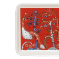 Lautanen suorakaide 12x24cm punainen