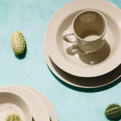 Lautanen syvä 22cm hiekka