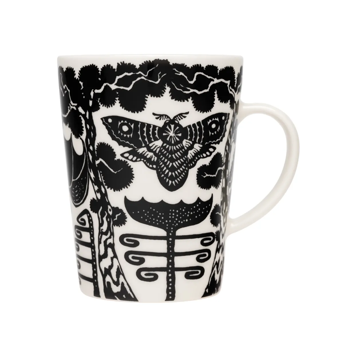 Muki 0,4L Yö musta ja valkoinen, lahjapakkaus