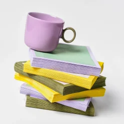 Paperiservetti 33x33cm lila-oliivi