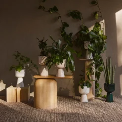 Ruukku beige jalallinen S korkea