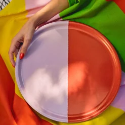 Tarjotin 35cm 2-väri pinkki-punainen